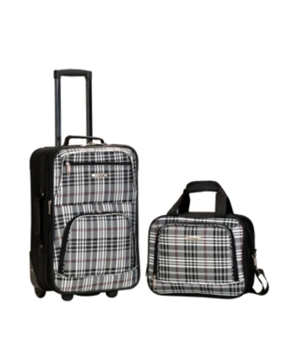 Rockland 2-pc. Pattern Softside Luggage Set In Black Plaid