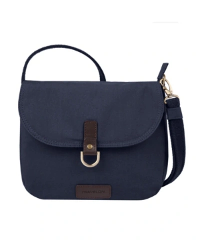 Travelon Anti-theft Courier Saddle Crossbody In Navy