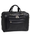 Mcklein West Loop Expandable Double Compartment Briefcase In Black