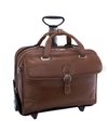 Mcklein Siamod Carugetto Patented Detachable -wheeled Laptop Briefcase In Cognac