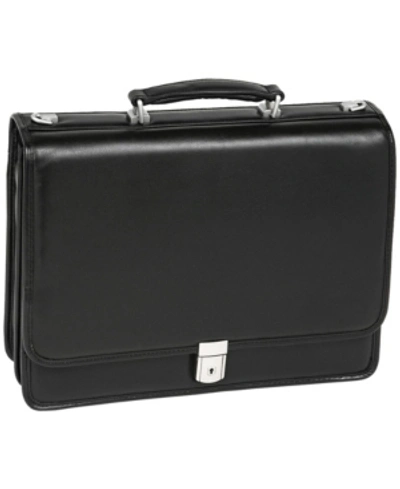 Mcklein Bucktown Double Compartment Laptop Briefcase In Black