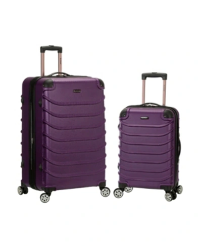 Rockland 2-pc. Hardside Luggage Set In Purple With Black Caps