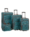 Rockland 4-pc. Softside Luggage Set In Blue Leopard