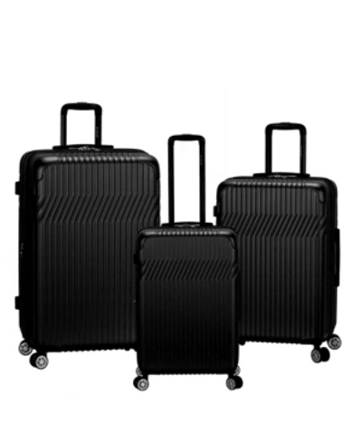Rockland Pista 3-pc. Hardside Spinner Luggage Set In Black