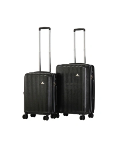 Triforce Luggage Triforce Sobe 2-piece Brushed Texture Luggage Set In Black