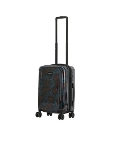 Triforce Luggage Triforce Lumina 22" Carry On Iridescent Geometric Design Luggage In Floral