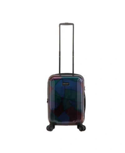 Triforce Luggage Triforce Lumina 22" Carry On Iridescent Geometric Design Luggage In Abstract