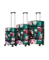 TRIFORCE LUGGAGE TRIFORCE VERSAILLES 3-PIECE SPINNER FLORAL LUGGAGE SET