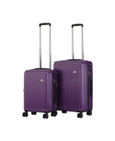 Triforce Luggage Triforce Sobe 2-piece Brushed Texture Luggage Set In Purple