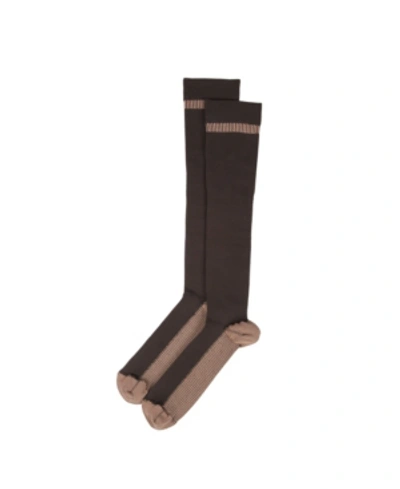 Travelon Copper Infused Compression Socks - Large In Dark Brown