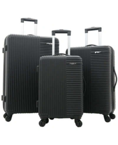 Travelers Club Basette 3-pc. Hardside Luggage Set, Created For Macy's In Black