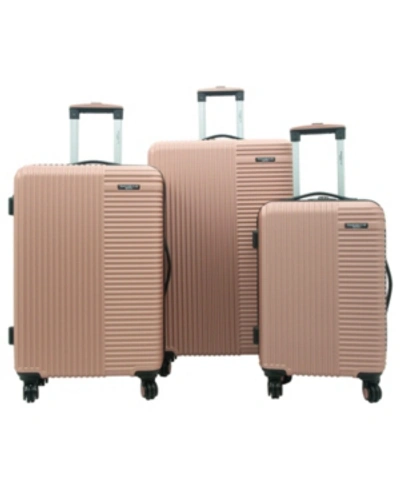 Travelers Club Basette 3-pc. Hardside Luggage Set, Created For Macy's In Rose Gold