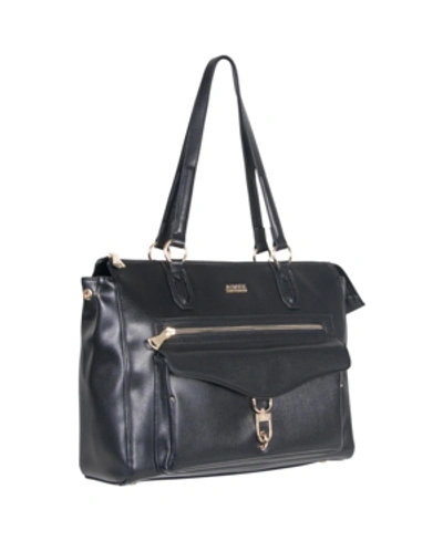 Aimee Kestenberg Isla Women's Faux Leather 15" Laptop Business Tote In Black