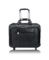 Mcklein West Town 15" Fly-through Checkpoint-friendly Patented Detachable -wheeled Laptop Briefcase In Black