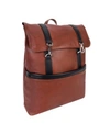 Mcklein Element 17" Flap-over Laptop Tablet Backpack In Brown