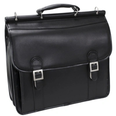 Mcklein Halsted 15" Double Compartment Laptop Briefcase In Black
