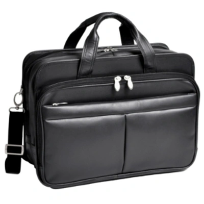 Mcklein Walton 17" Laptop Briefcase With Removable Sleeve In Black