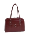 Mcklein Hillside 14" Ladies Laptop Briefcase In Red