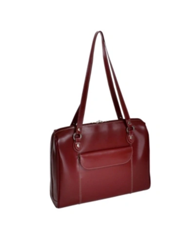 Mcklein Glenview 15" Ladies Laptop Briefcase In Red