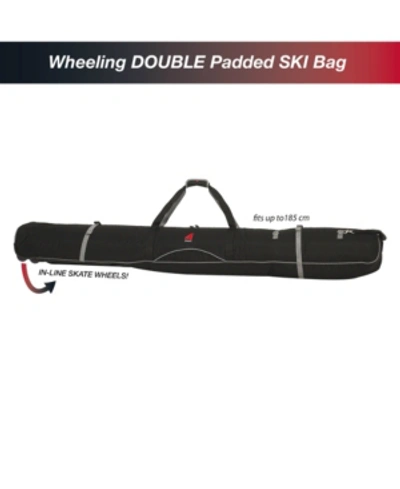 Athalon Wheeling Double Ski Padded Bag In Black