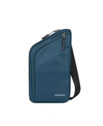 Travelon Slim Crossbody Bag In Teal