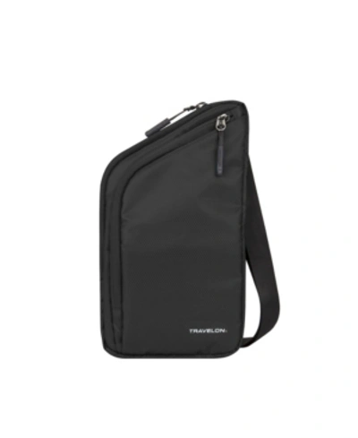 Travelon Slim Crossbody Bag In Black