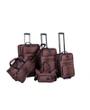 AMERICAN FLYER ANIMAL PRINT 5 PIECE SPINNER LUGGAGE SET