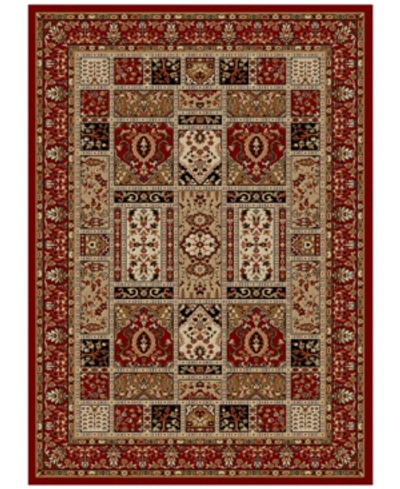 Km Home Closeout!  Pesaro Panel Red 3'3" X 4'11" Area Rug