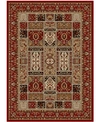Km Home Closeout!!  Pesaro Panel Red 5'5" X 7'7" Area Rug In Red