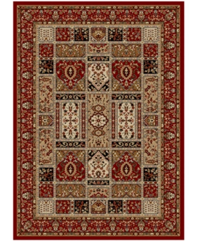 Km Home Closeout!!  Pesaro Panel Red 5'5" X 7'7" Area Rug