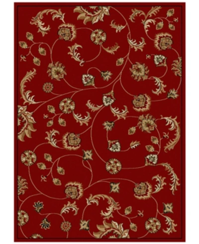 Km Home Closeout!  Pesaro Flores 3'3" X 4'11" Area Rug In Red