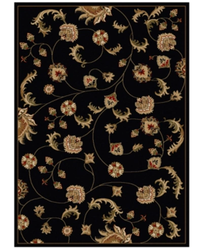 Km Home Closeout!  Pesaro Flores 7'9" X 11' Area Rug In Black