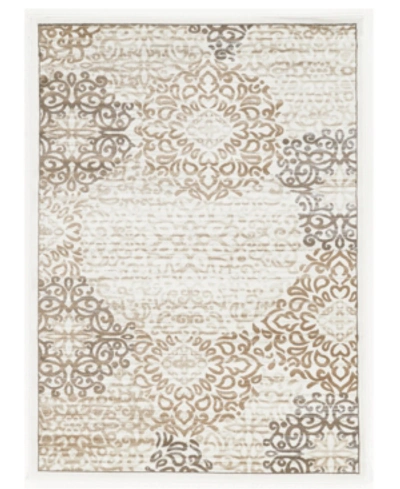 Km Home Closeout!  Teramo Intrigue 5' 3" X 7' 3" Area Rug In White