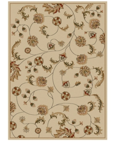 Km Home Closeout!  Pesaro Flores 3'3" X 4'11" Area Rug In Ivory