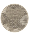 Km Home Closeout!  Teramo Intrigue 5'3" Round Area Rug In Beige