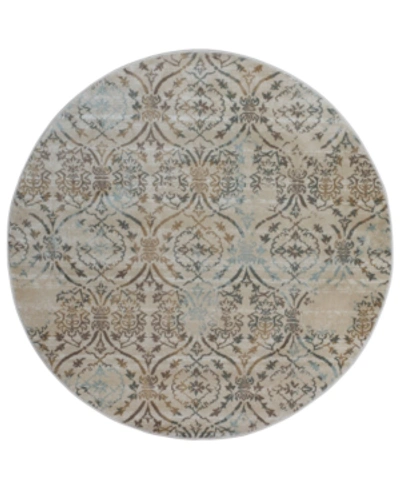 Km Home Closeout!  Teramo Mystic 5'3" Round Area Rug In Beige