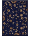 Km Home Closeout!  Pesaro Flores 5'5" X 7'7" Area Rug In Navy