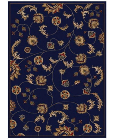 Km Home Closeout!  Pesaro Flores 5'5" X 7'7" Area Rug In Navy