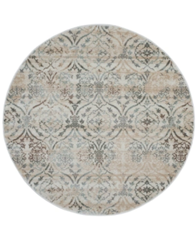 Km Home Closeout!  Teramo Mystic 5'3" Round Area Rug In White