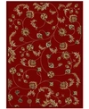 Km Home Closeout!  Pesaro Flores 5'5" X 7'7" Area Rug In Red