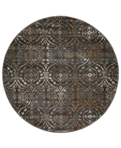 Km Home Closeout!  Teramo Mystic 5'3" Round Area Rug In Brown