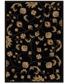 Km Home Closeout!  Pesaro Flores 5'5" X 7'7" Area Rug In Black