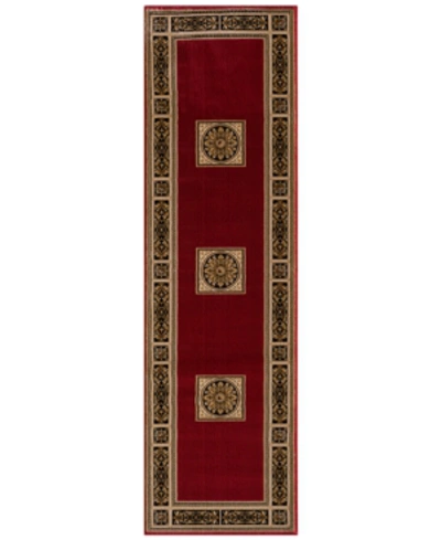 Km Home Sanford Milan 2'3" X 7'7" Runner Rug, Created For Macy's In Red
