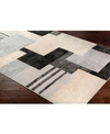 ABBIE & ALLIE RUGS CITY CIT-2341 BLACK 18" AREA RUG SWATCH