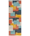 ABBIE & ALLIE RUGS CITY CIT-2342 CORAL 2'7" X 7'3" RUNNER AREA RUG