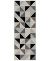 ABBIE & ALLIE RUGS CITY CIT-2313 BLACK 2'7" X 7'3" RUNNER AREA RUG