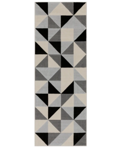 Abbie & Allie Rugs City Cit-2313 Black 2'7" X 7'3" Runner Area Rug