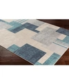 ABBIE & ALLIE RUGS CITY CIT-2343 AQUA 18" AREA RUG SWATCH