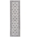 Km Home Largo Isfahan 2'3" X 7'7" Runner Area Rug In Pearl