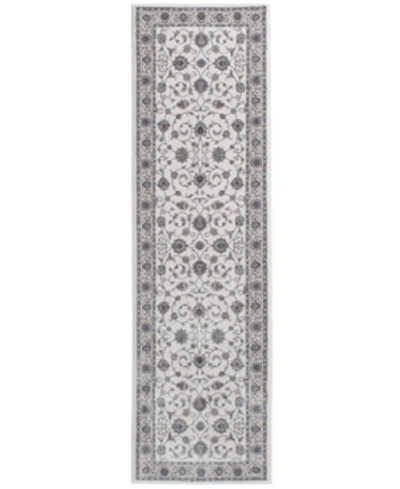 Km Home Largo Isfahan 2'3" X 7'7" Runner Area Rug In Pearl
